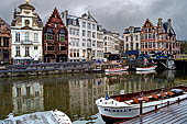 Gent - i palazzi lungo la Lys nei pressi del Grasbrug. 